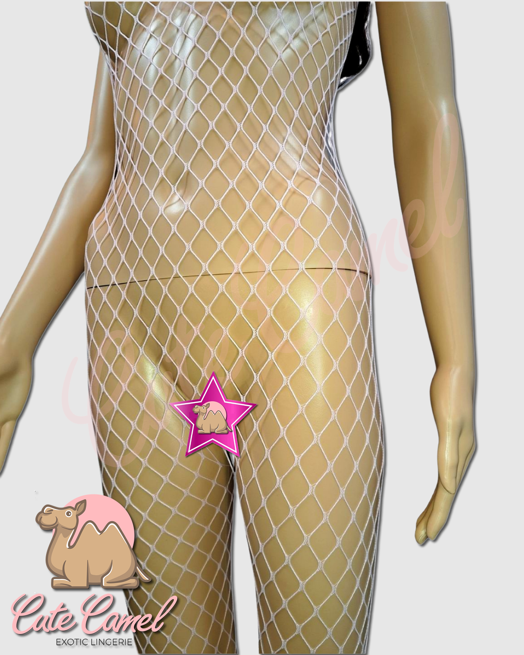 CC Exotic Full Length Fishnet Bodysuit ~ Pink