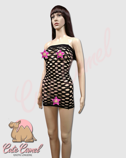CC Exotic Bold Allure Mesh Mini Skirt ~ Black