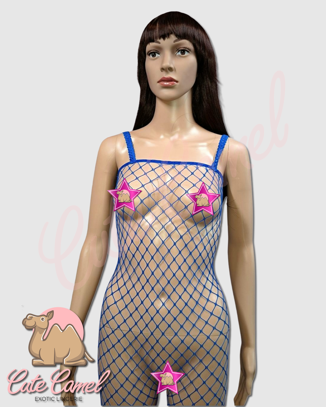 CC Exotic Full Length Fishnet Bodysuit ~ Blue