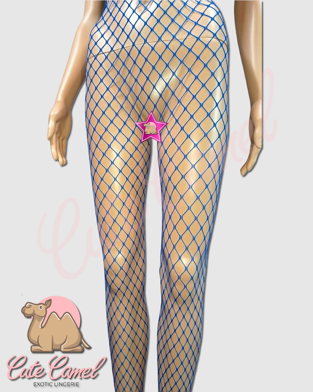CC Exotic Full Length Fishnet Bodysuit ~ Blue