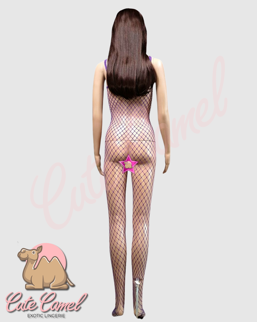 CC Exotic Full Length Fishnet Bodysuit ~ Purple