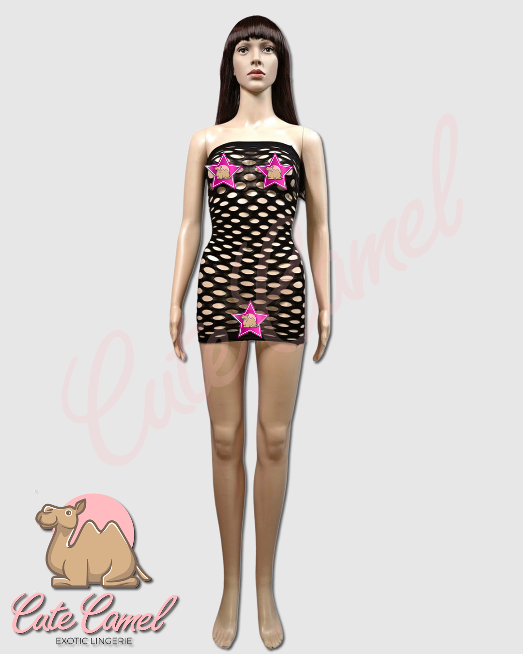 CC Exotic Bold Allure Mesh Mini Skirt ~ Black