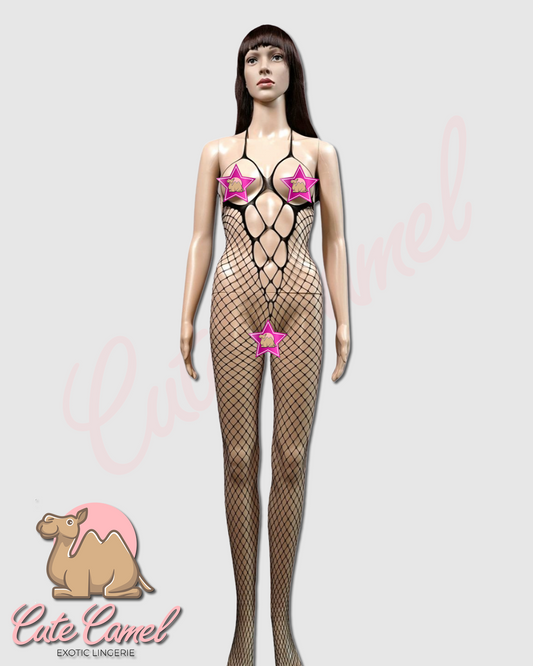 CC Exotic Daring Desire Fishnet Bodysuit ~ Black