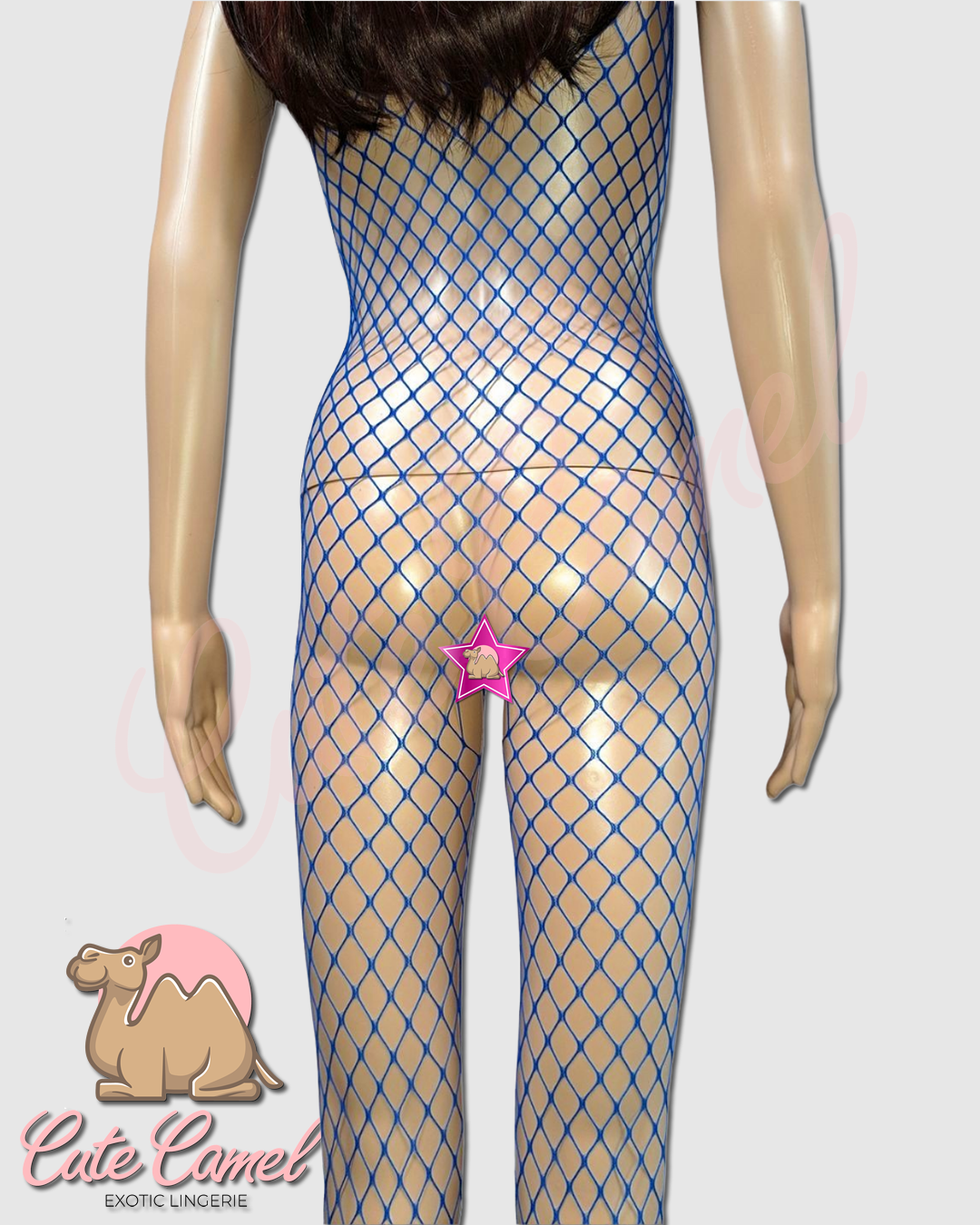 CC Exotic Full Length Fishnet Bodysuit ~ Blue