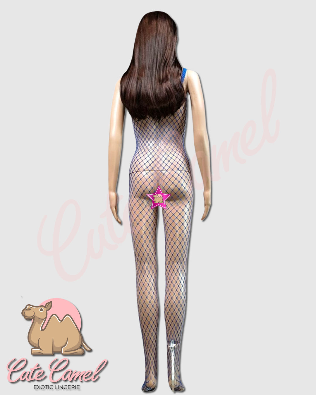 CC Exotic Full Length Fishnet Bodysuit ~ Blue